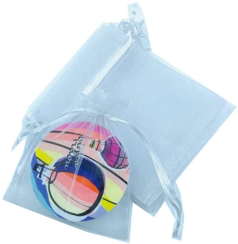 Best Seller 25 Colors 100PCS/Pack 3x4' Premium Quality Sheer Organza Ruby Packaging Pouch Organza Amber Pouch