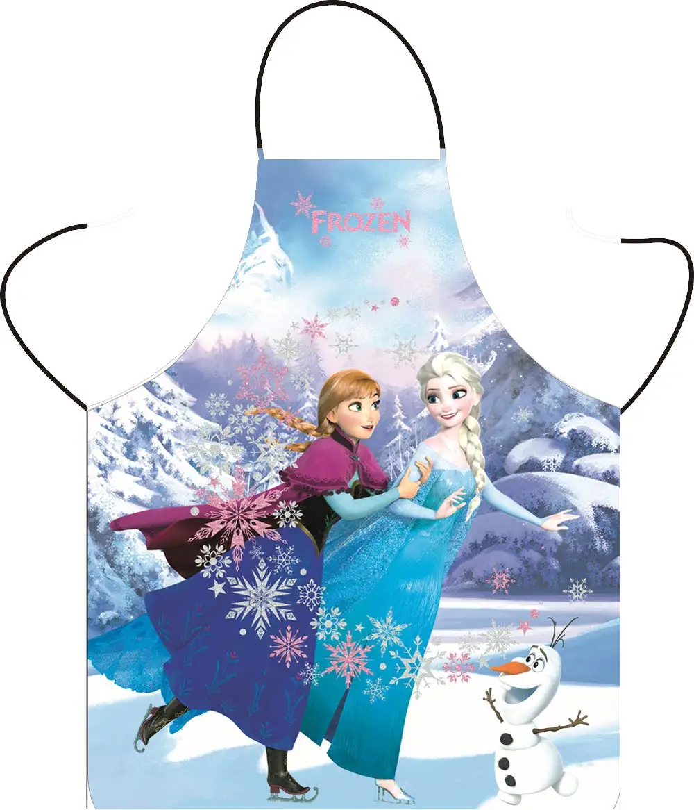 Princess Party Cosplay Costume Character Elsa Anna Gift Aprons Girl Cartoon Cute Funny Apron