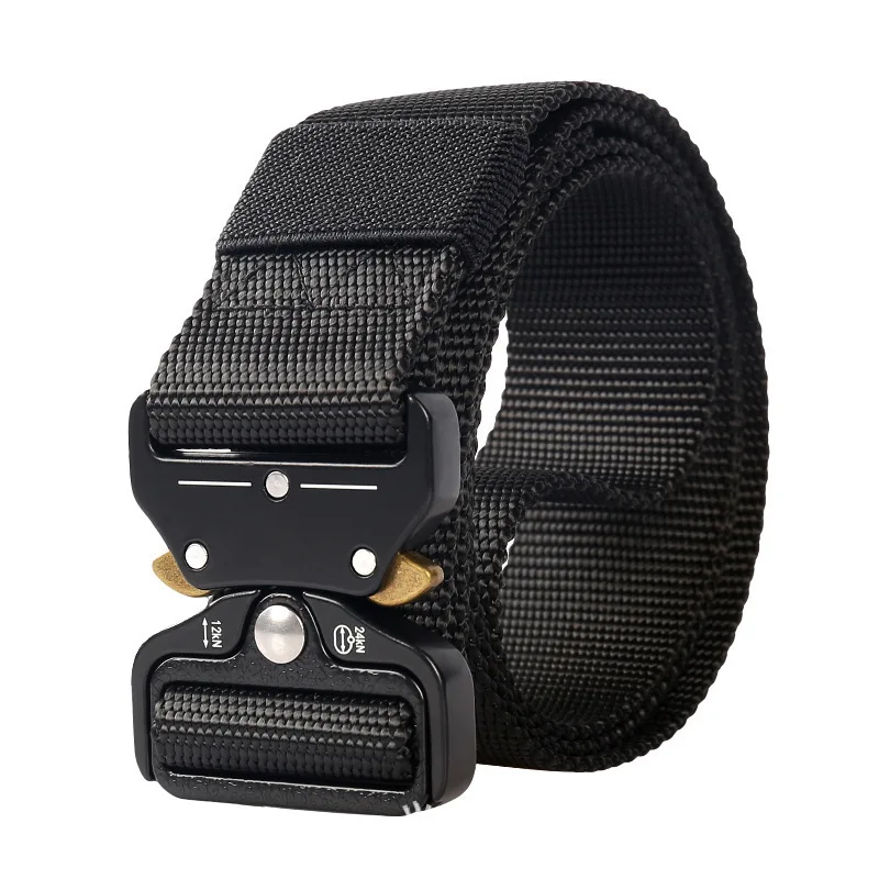 Outdoor Multi Functional Abrasion-resistant Belts Plastic Buckle Nylon Canvas Woven Unisex Belt