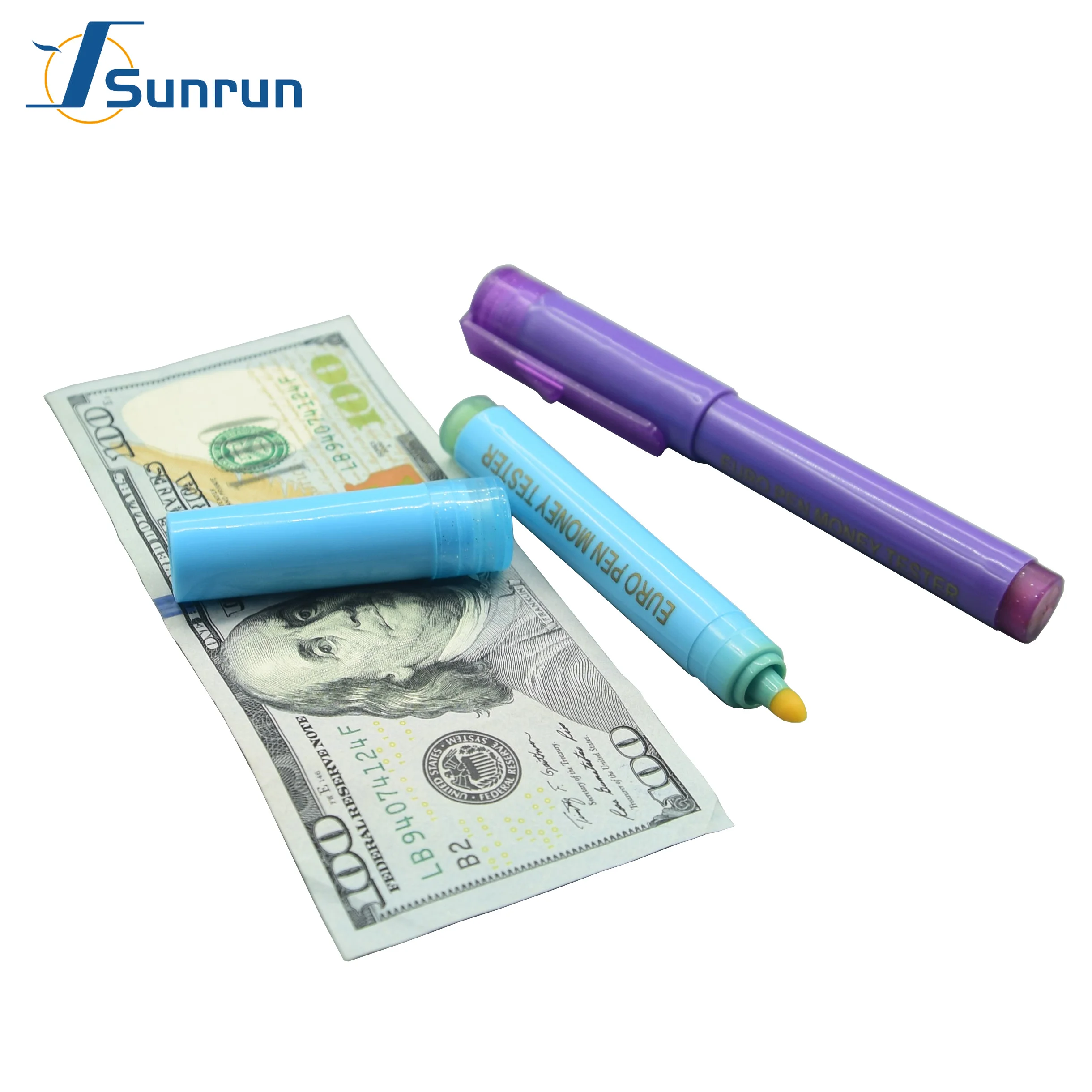 2 in 1 UV Light Euro Dollar Pen Money Tester Money Banknote Detector Pen