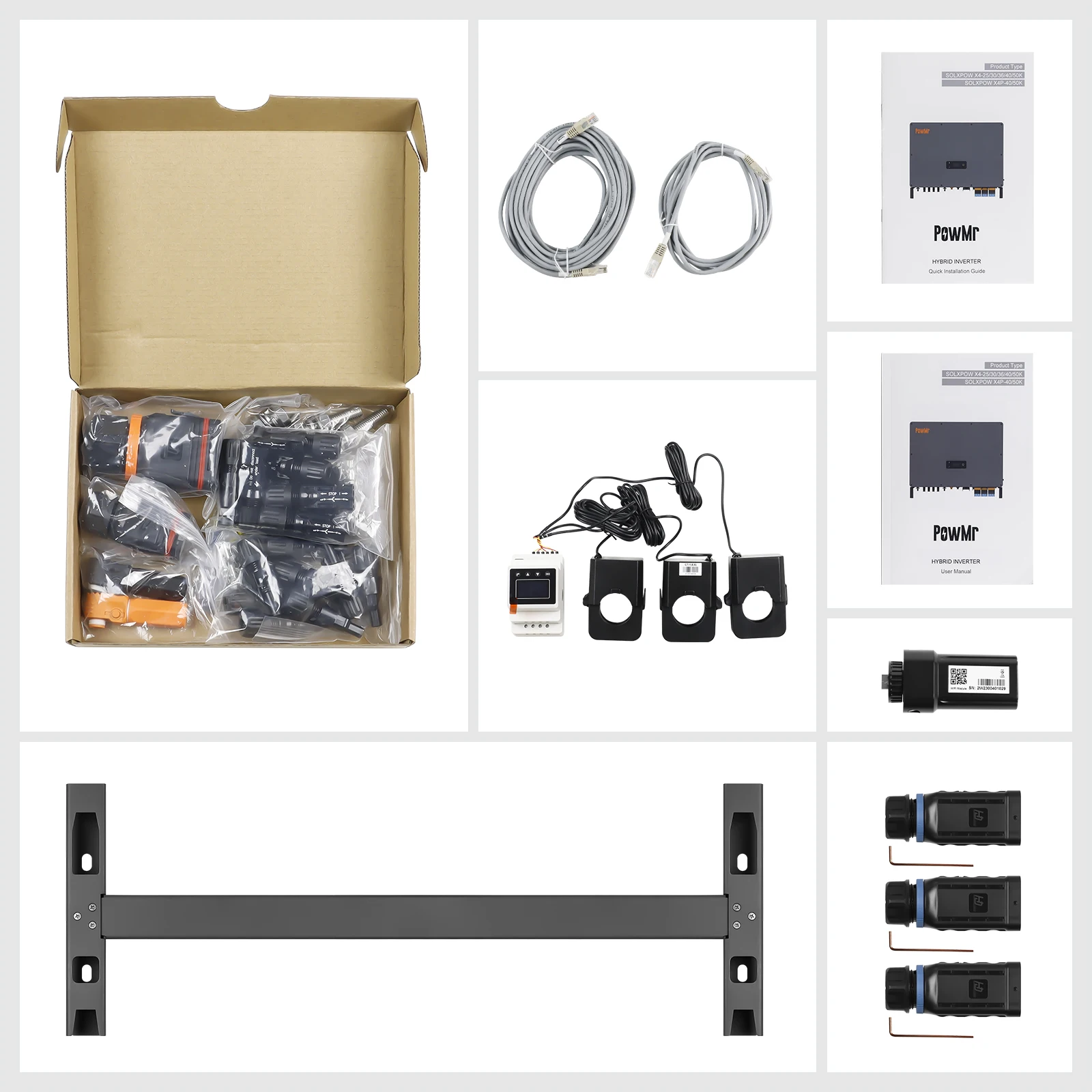 PowMr 25/30/36/40/50KW 750V HV New Energy Storage Solar Inverter 3 Phase MPPT Efficient Hybrid Solar Inverter