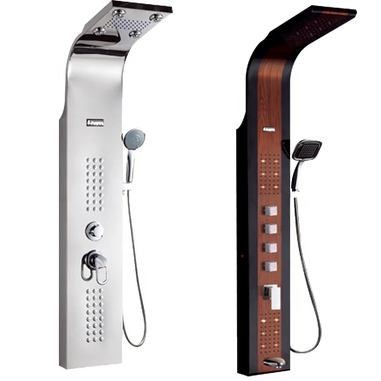 super quality contemporary easy to use 4 function brass faucet tap shower head ss shower panel