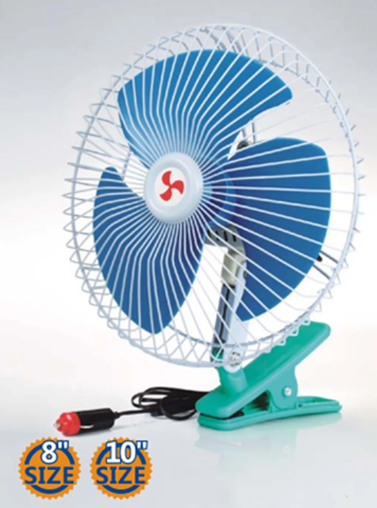 Hot Selling Auto Fan 8 Inch 24v Heavy-duty Oscillating Truck Fan 12v Car Cooling Fan With Clip