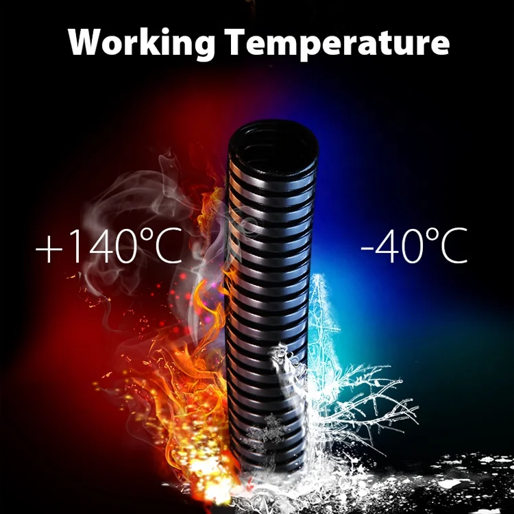 High temperature prevention polyamide nylon PA66 flexible pipe conduit hose