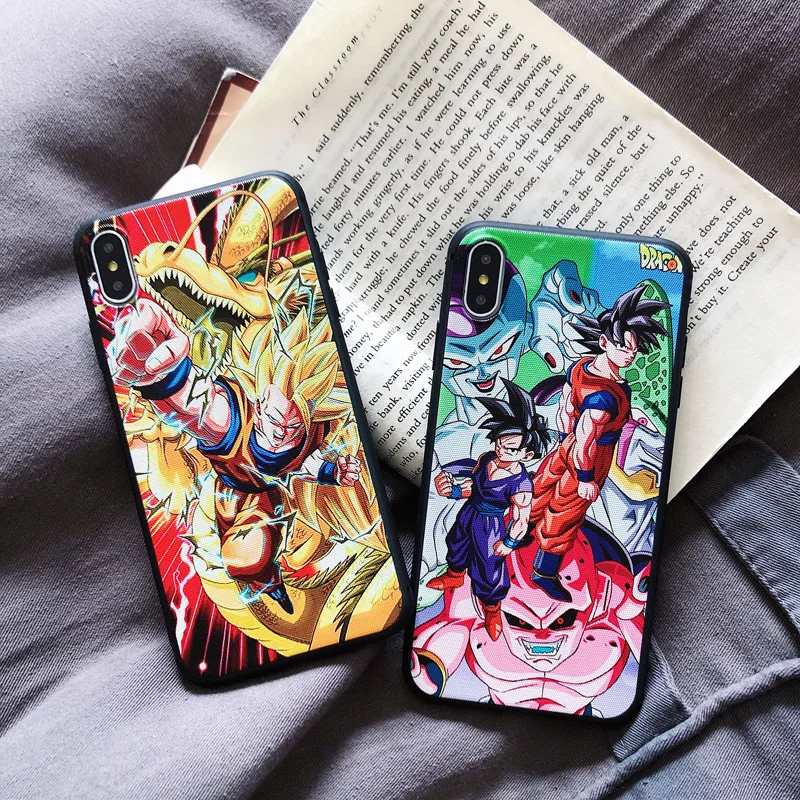 DBZ Goku Phone Covers Anime Super Saiyan Phone Case for iPhone 15 Pro Max 14 13 12 Pro 6 7 8