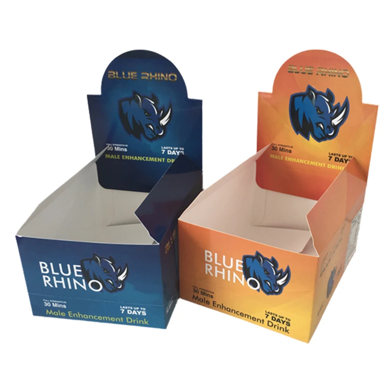 Customized Logo Printed Supermarket Display Paper Box Retail Cardboard Paper Packaging Box for Drinks