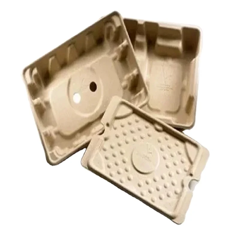 Устойчивые экологически чистые продукты 100% биоразлагаемый поднос из переработанной