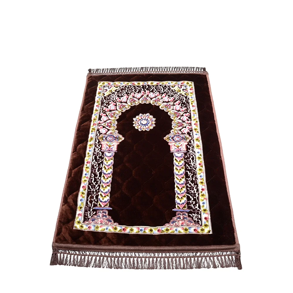 custom size 100% polyester fabric foldable mini islamic muslim kids prayer mat
