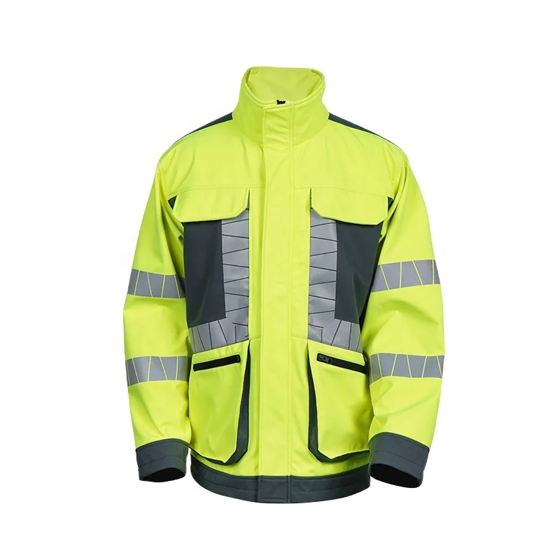 High Visibility Security Work Safety Reflective Jacket Waterproof Workwear European