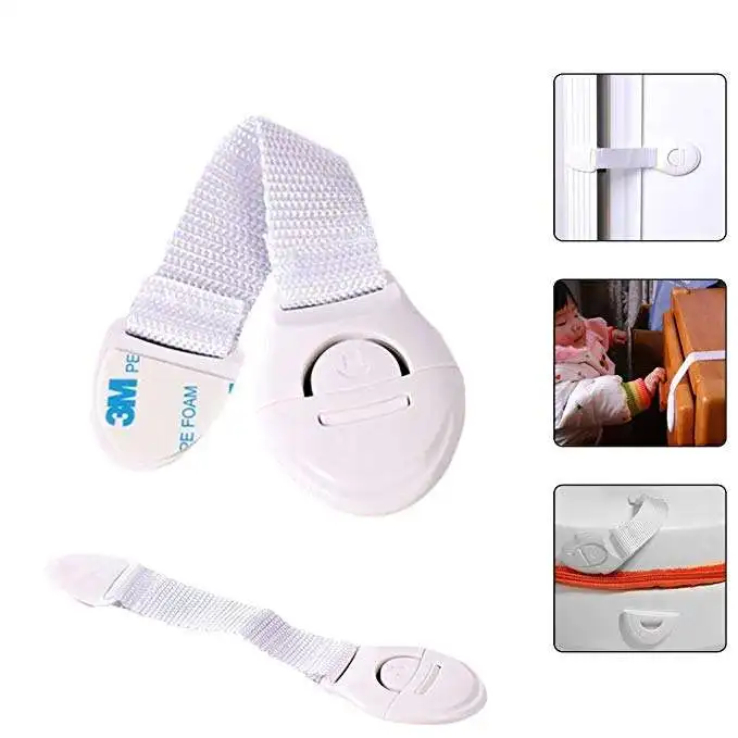 Wholesale White Homes Baby Locks Child Safety Cabinet Safety Strap Products Baby Saftey Lock