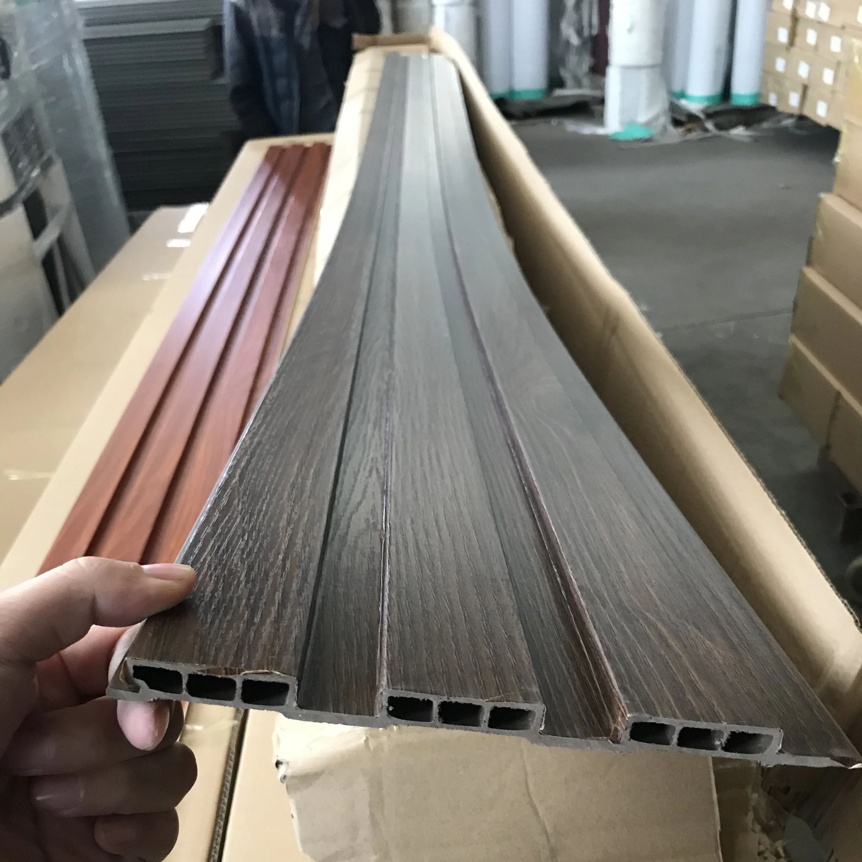 Attractive Bamboo Cladding Living Room Furniture Composite Board Wpc Wood Slat Outdoor 3d Wall Panels For Pvc Fence