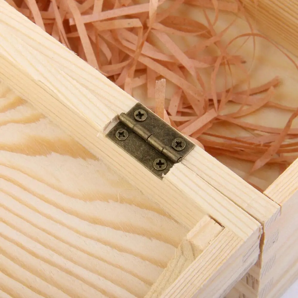 Wooden Wine Box Empty Dual Bottle Carrier Crate Case