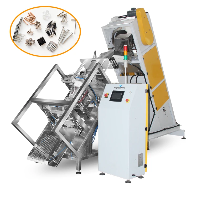 Feiyu Automatic Fastener Screw Bagging Packing Bagger Mixed Packaging Machine with Vibrating Feeder