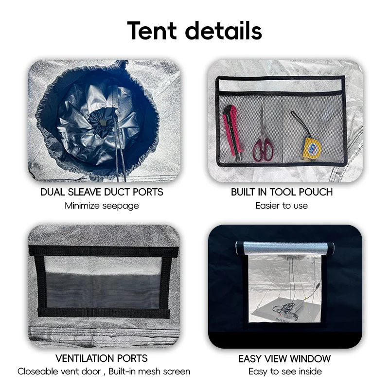 LEDILAND Wholesale Price High Quality Fabric Indoor Hydroponic Grow Tent Complete Kit 4*4FT