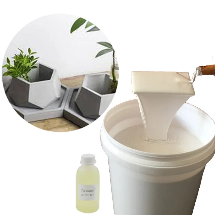 Белый 20 Shore A отличные свойства 100A: 3B два компонента Олово вылеченная силиконовая резина для литья