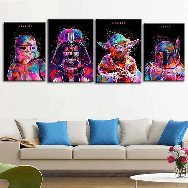 2021 Explosion Abstract Color Character Frameless Canvas Wall Painting Bedroom Living Room Decoration Painting