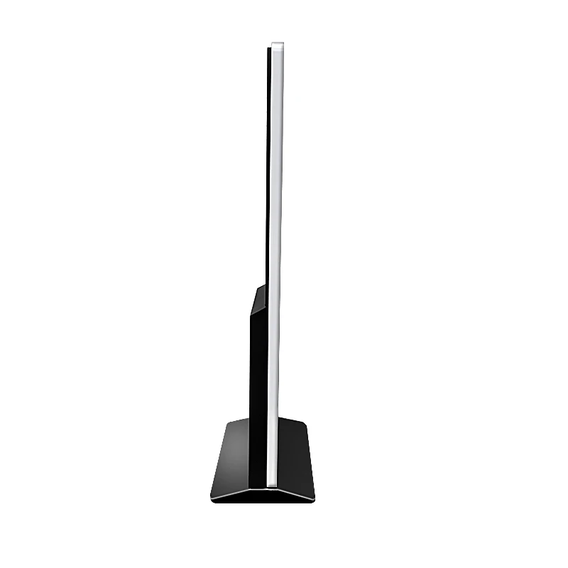 49 inch touch screen display floor standing digital kiosk with printer and LED light on sides
