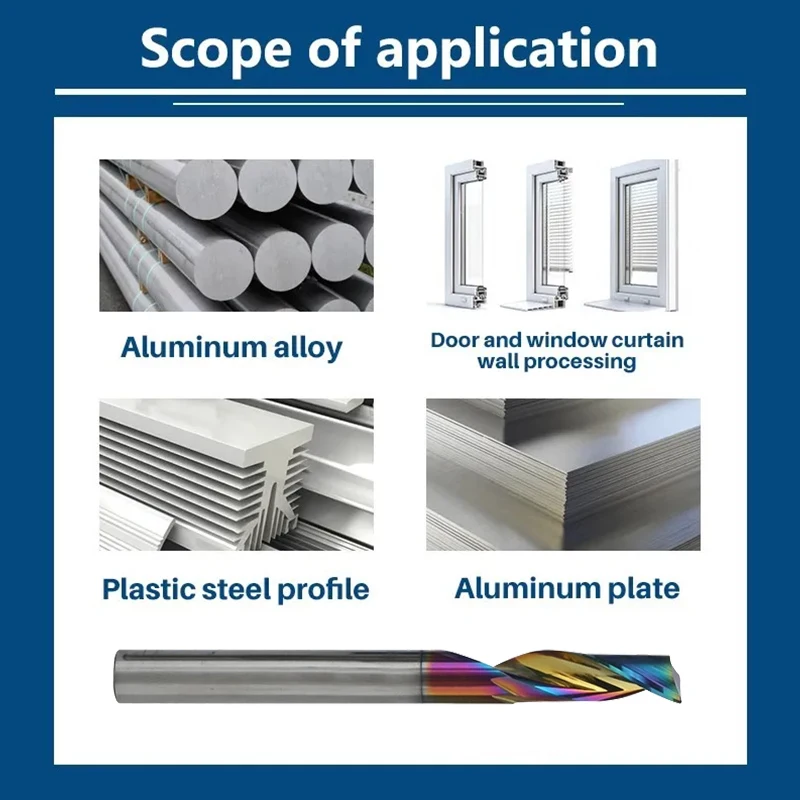 WEIX Factory Supply OEM Single Flute Up Cut Down Cut Solid Carbide End Mill for Aluminium with 8mm Shank CNC Router Bits