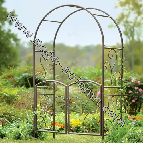 Metal Garden Arch with Single Gate/door,Garden Gate