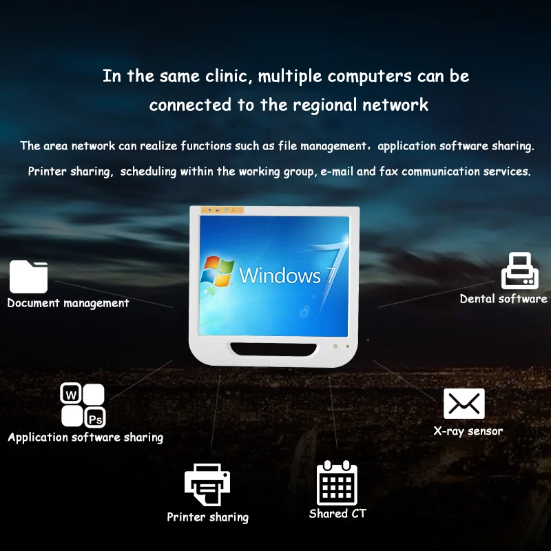 Touch Screen LCD Monitor 17HD Sensor Computer WIFI High Resolution Dental Intraoral Camera