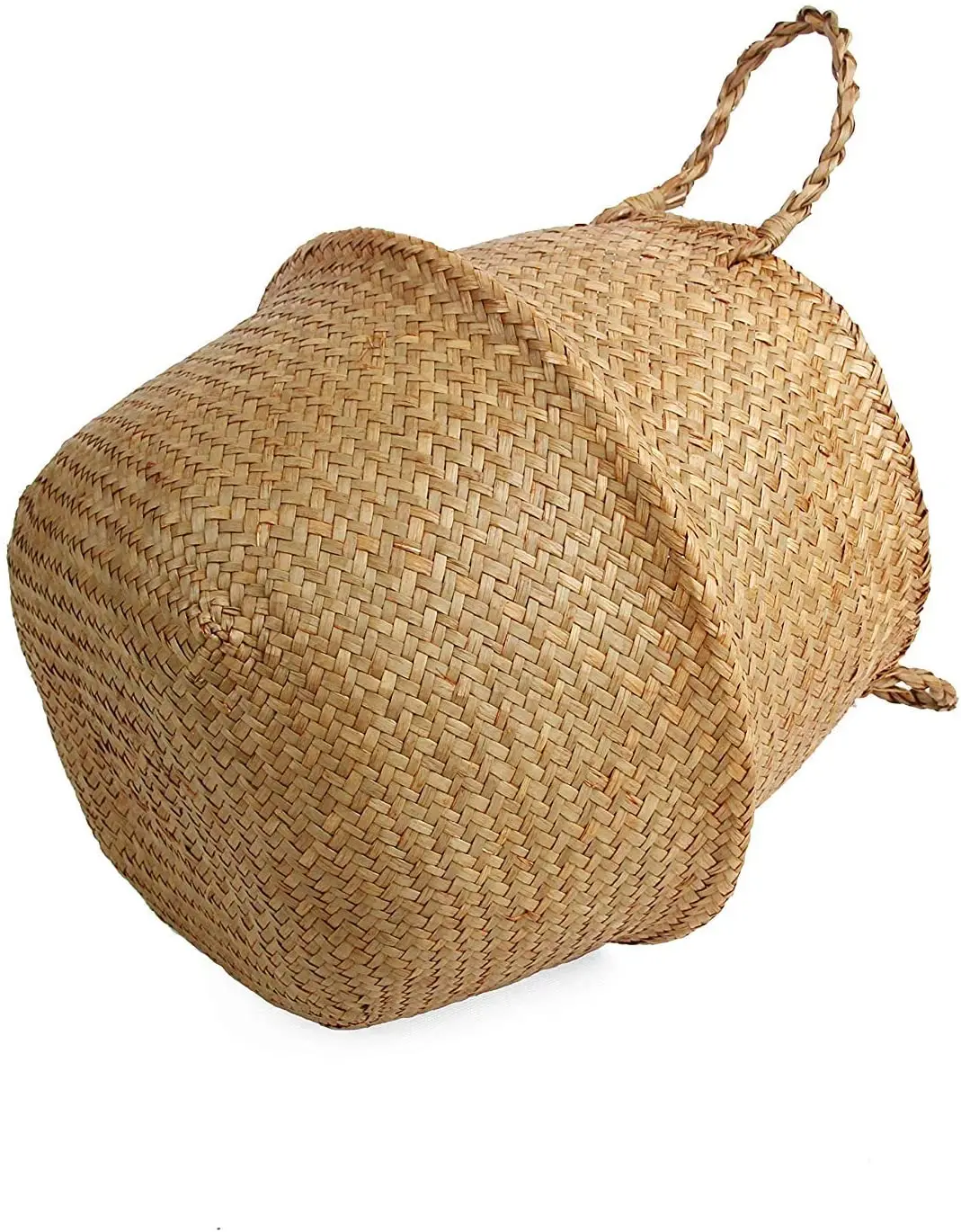 Wholesale High Quality Natural Plant Basket Storage Woven Seagrass Belly Basket