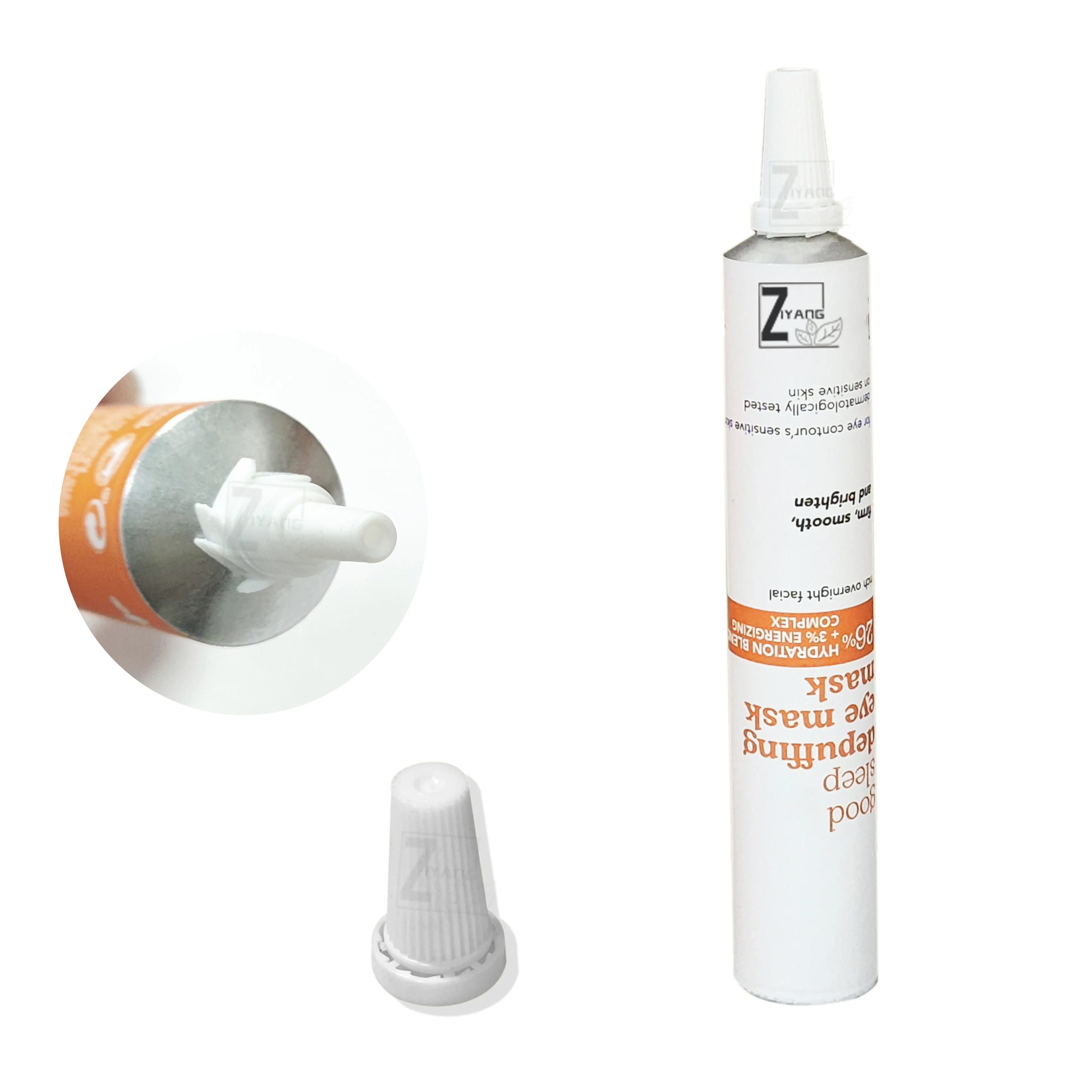 Custom Printing 5ml 10ml 15ml Eye Mask High Clean Tube With Long Neck Packaging Aluminum Cosmetic Tube