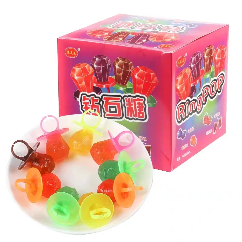 OEM halal candy manufacturers wholesale pop toy sweet hard diamond ring candy