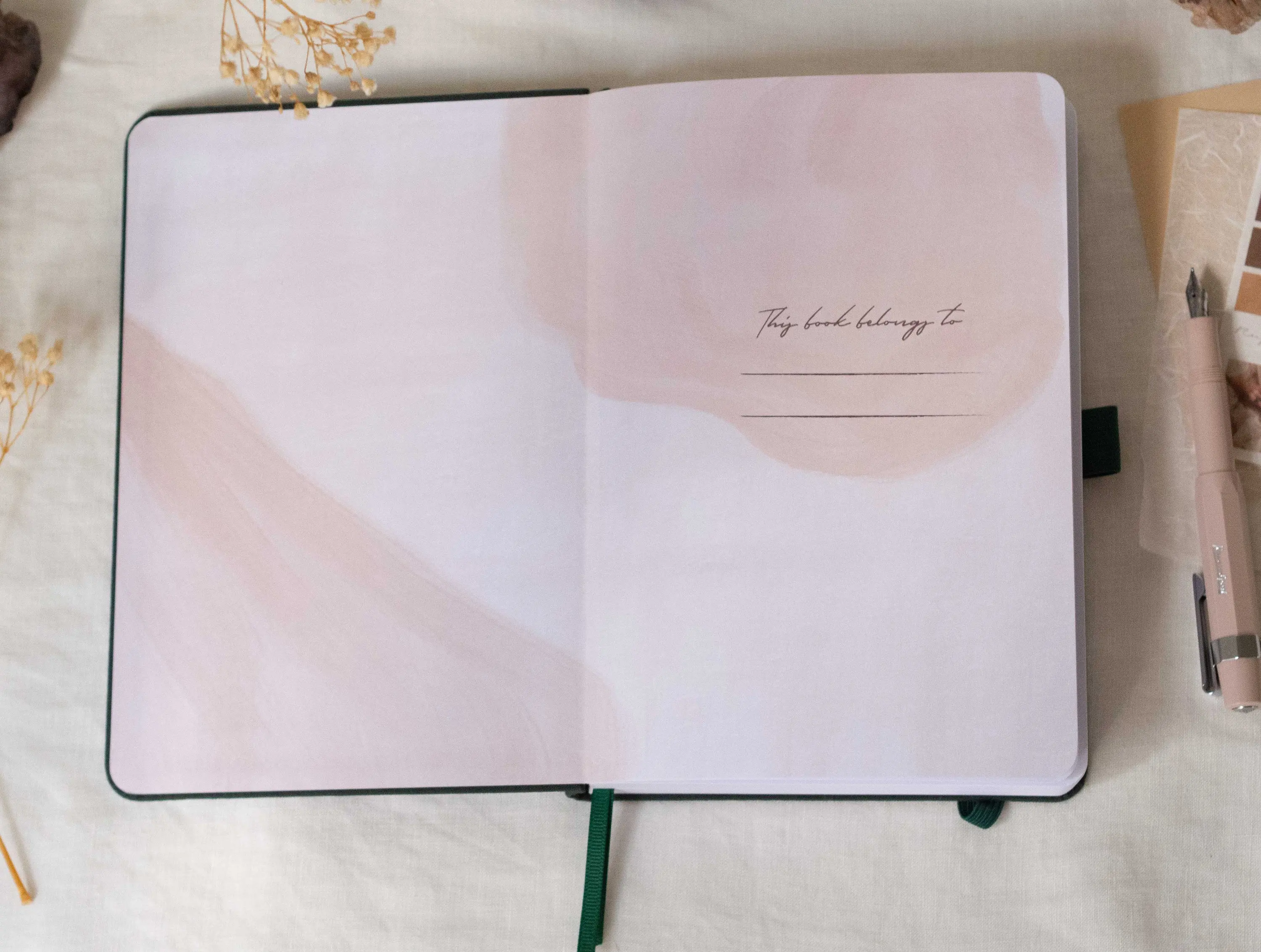 LABON A5 Gold Foil Dot Grid Notebook Green Journal Thick Paper 160gsm Dairy Dotted Journal Gift With Elastic Band