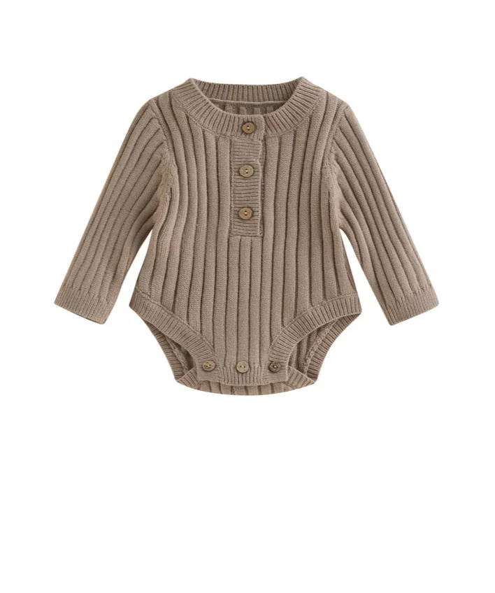 Spring Autumn Custom Newborn Kids Baby Wear Toddler Knitted  Sweaters Jumpsuits Bodysuits Rompers