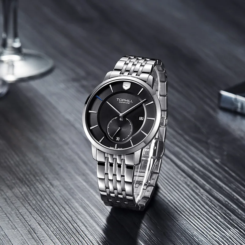 High Brand Tophill TW078G Custom OEM Best Quartz Movement Stainless Steel Material For Business Luxury Mans Top Watches