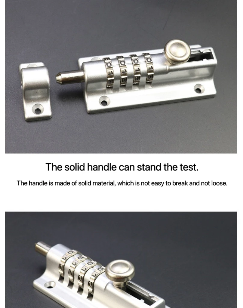 Combination Bolt Lock 4 Digit Combination Sliding Bolt Door Lock