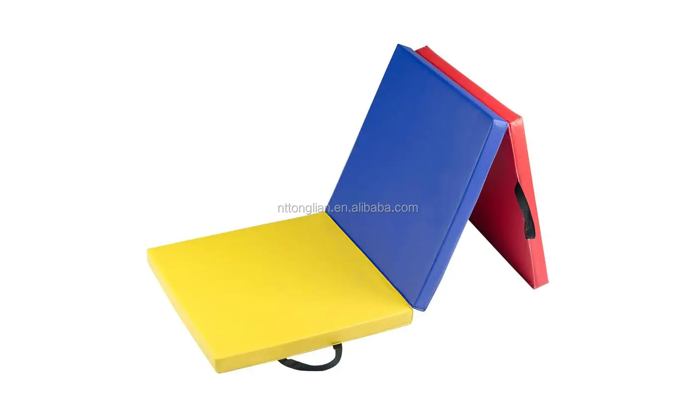 
Folding exercise aerobics stretching yoga mats blue H0T64 gym mat 