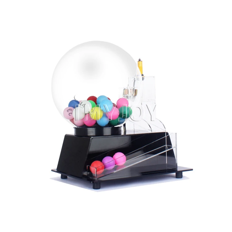 Semi-Automatic Acrylic Bingo Cage Ball Drop Game Machine Manuel Lottery Number Draw Ball Machines