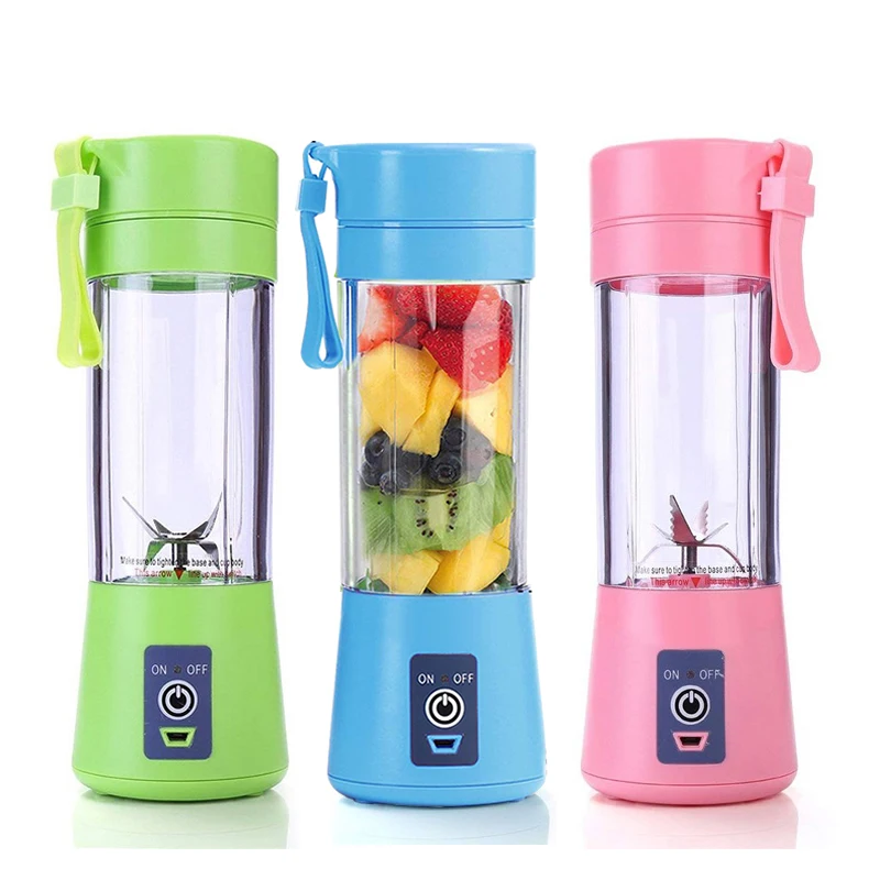 Portable Electric Ice Bottle Blender Home Usb 4 6 Blades Juicer Cup Machine Portable Fruit Juice Blenders