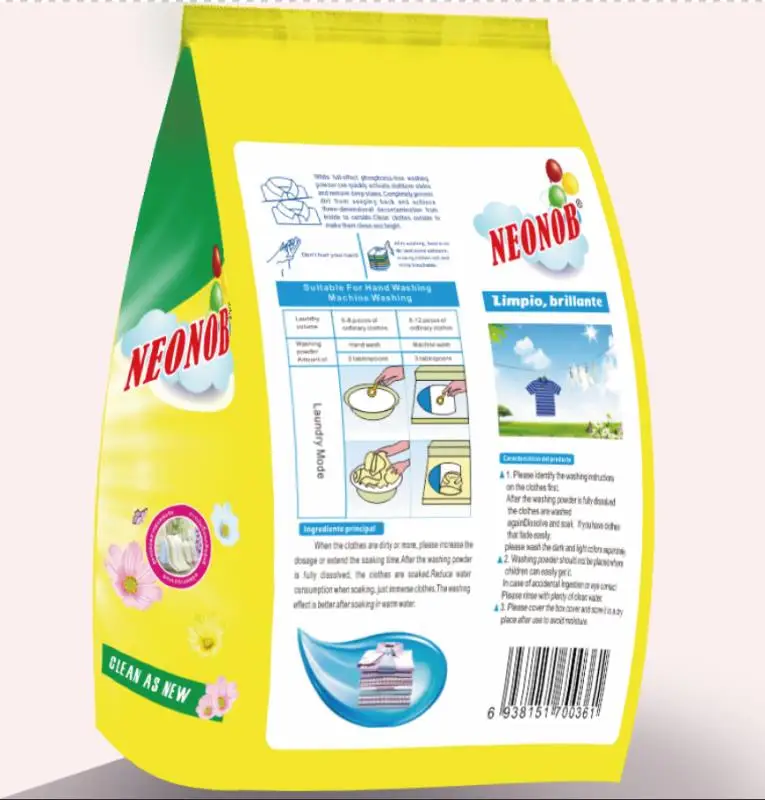Lavender scent Made in china detergent Washing supplies Natural ingredients Stain removal washing powder