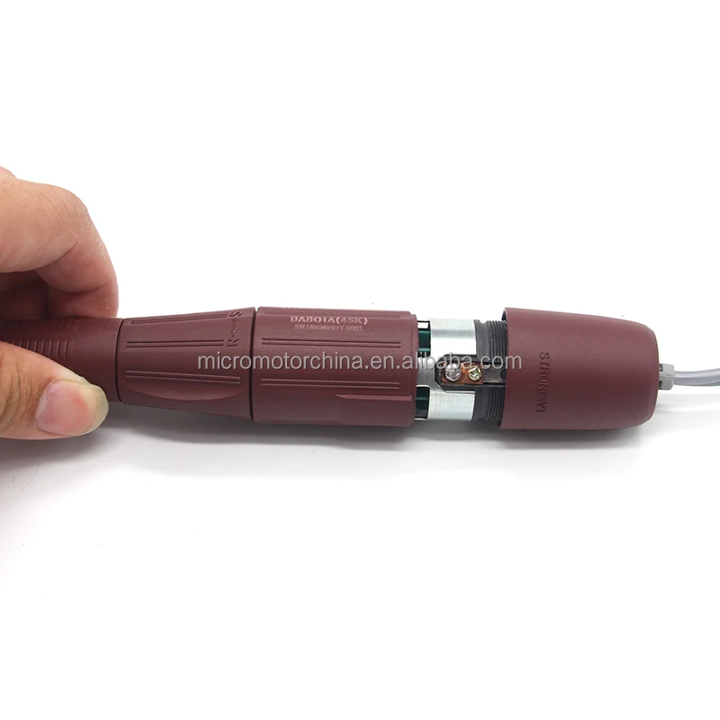 High speed  portable saeshin strong 102LN lab Micro motor 45000rpm carbon brush micromotor handpiece