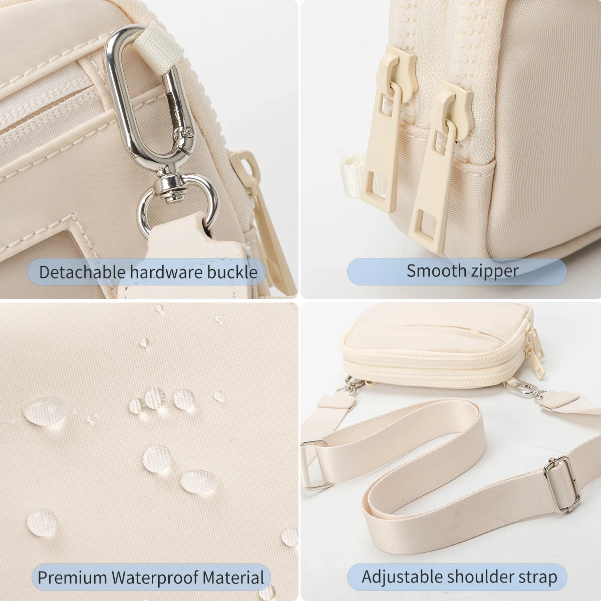 Factory directly supply Fanny Packs Large Capacity Waterproof waist belt bag Women Men Waist Pack Hip Bum Bag with Multi-Pockets