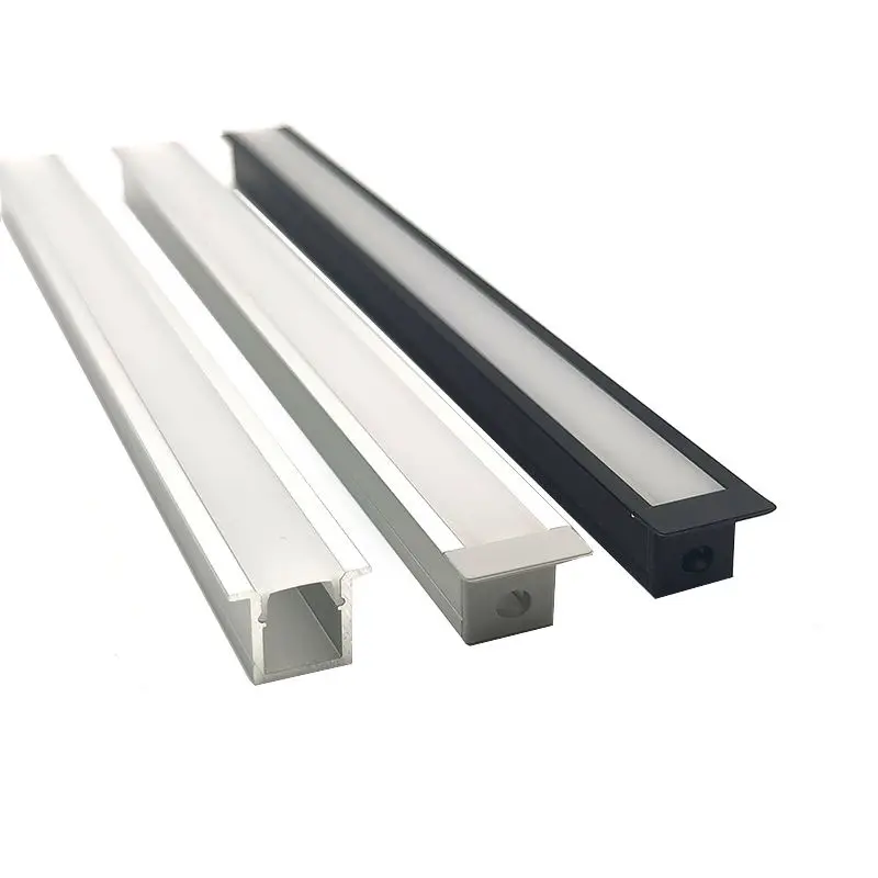 YG-1213A Wholesale Led Anodized Aluminum Channel Strip Light Recessed Black Cover Led Lamp