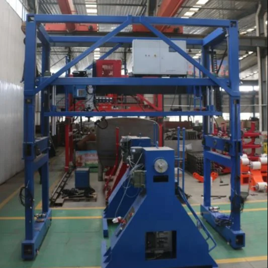 Semitrailer tanker girth and longitudinal seam welder