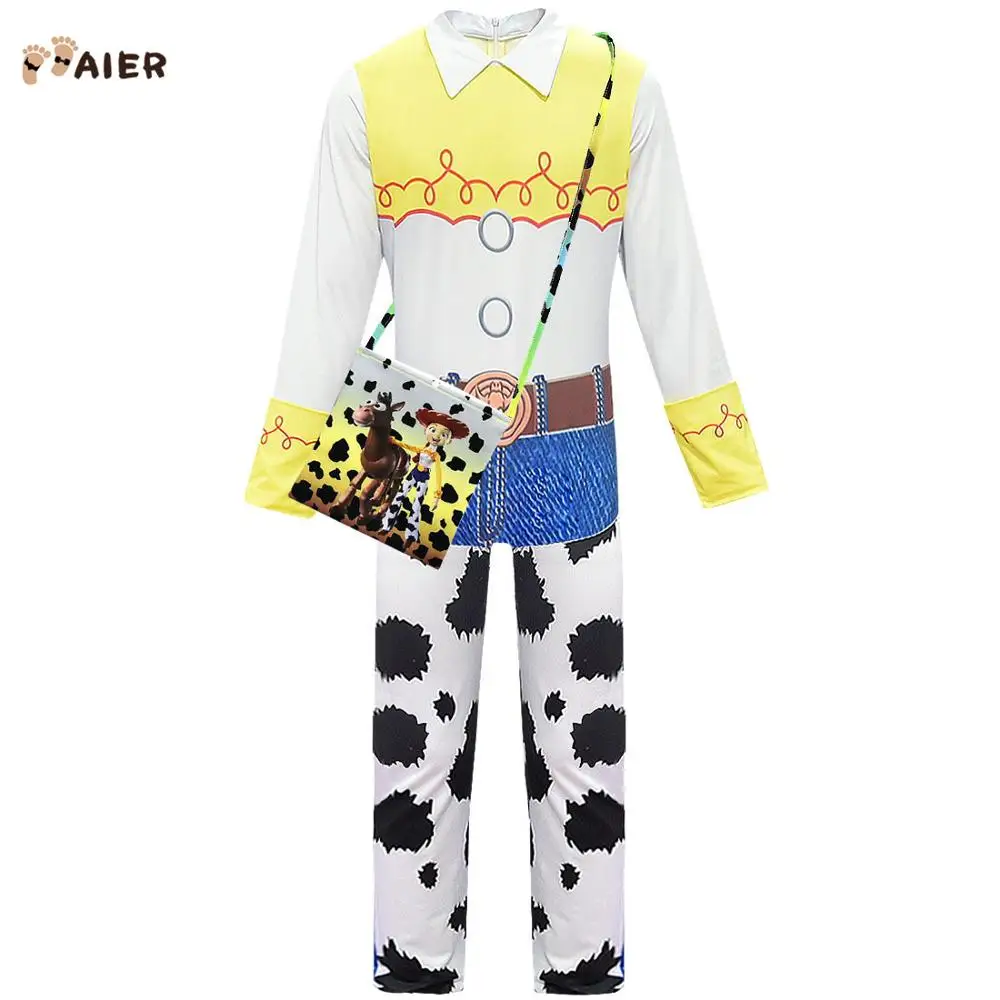 Toy Story 4 Cowgirl Jessie Outfit Cosplay Costume Halloween Carnival Costumes For kid girls Full Sets