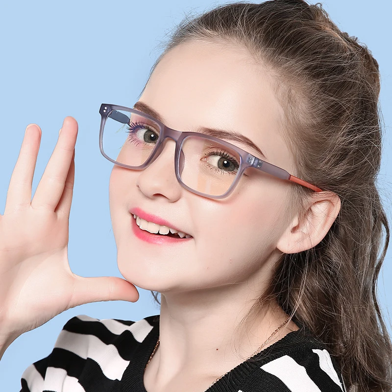 Fashion TR Material Computer Blue Light Kids Glasses Optical Bicolor Child Glass Lens