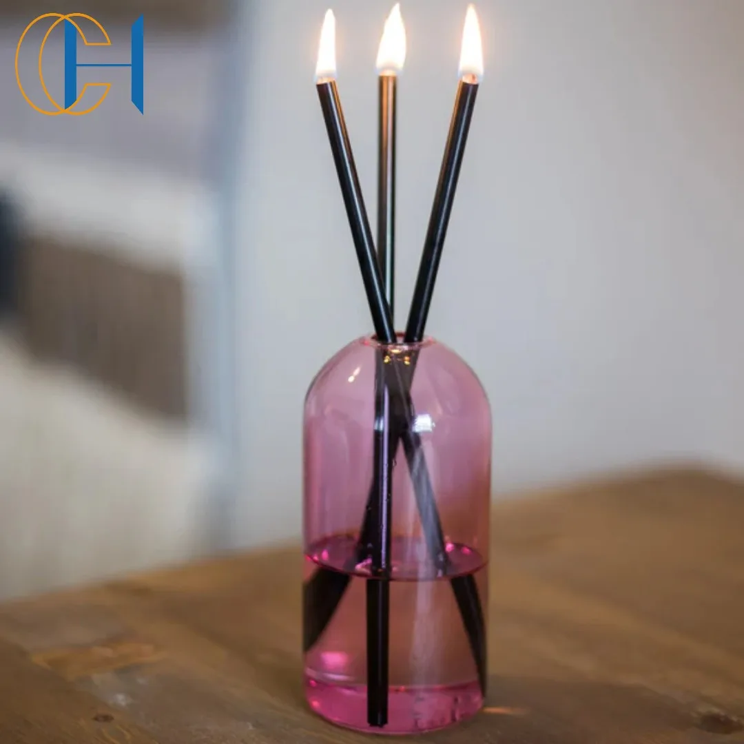 C&H Home Decor Liquid Oil Luxury Stainless Steel Everglowing Candle Infinity Oil Candle