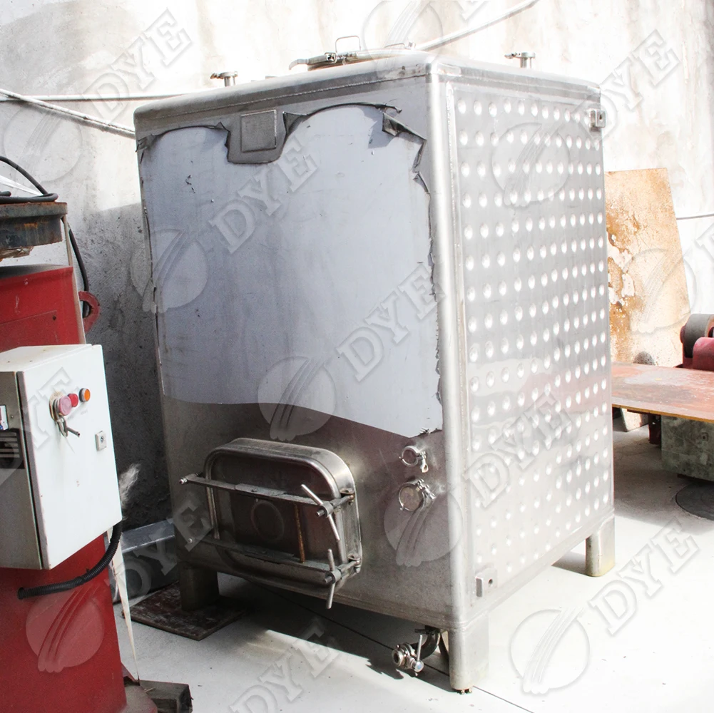 DYE Small Brewery Equipment fermenter square stainless steel tank container 1000/2000 liter ibc tote for