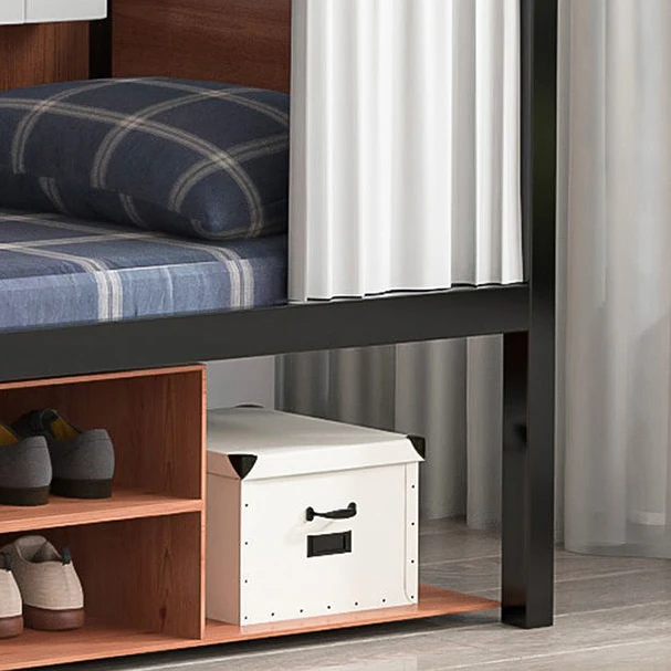 Hotel Capsule Single Bed With Storage Bunk Bed For Hotel Youth Hostel Double Decker Space Bunk Bed With Curtain