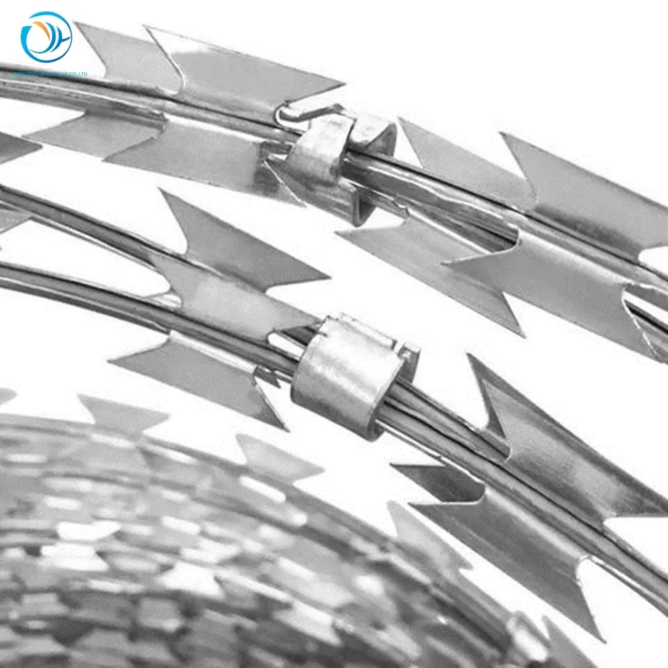 hot dipped galvanized razor barbed wire BTO-22 from china real factor