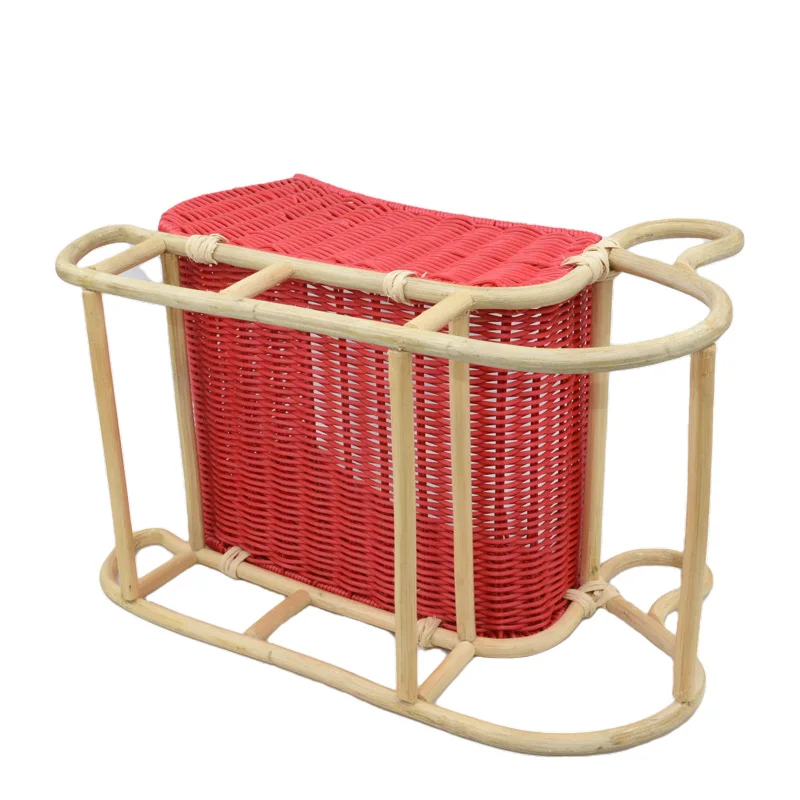 Professional indoor decorative gift handmade bamboo rattan car storage basket
