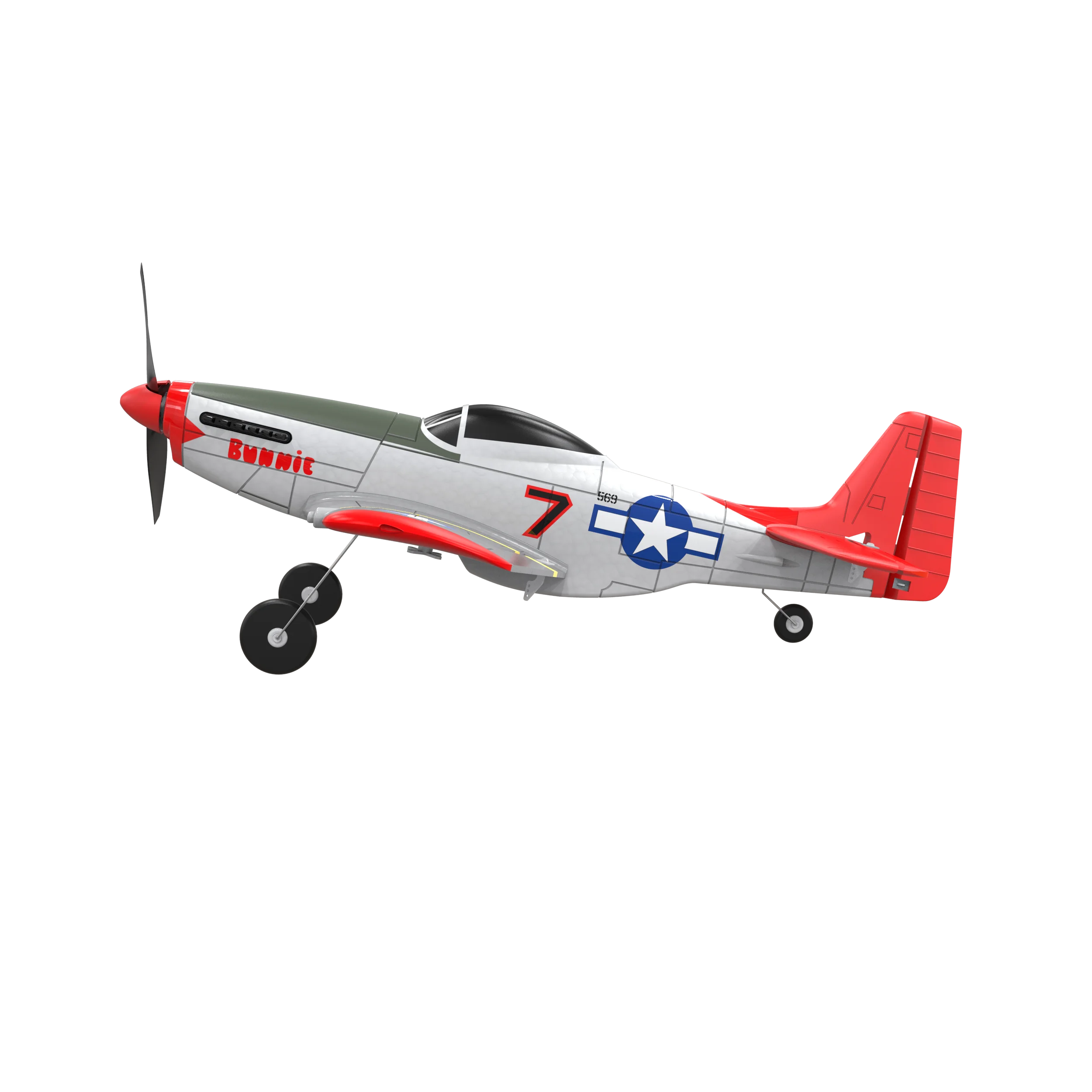 RC Park Flyer P51 Mustang Easy to Fly Beginner Radio Control Plane with Gyro Stabilizer