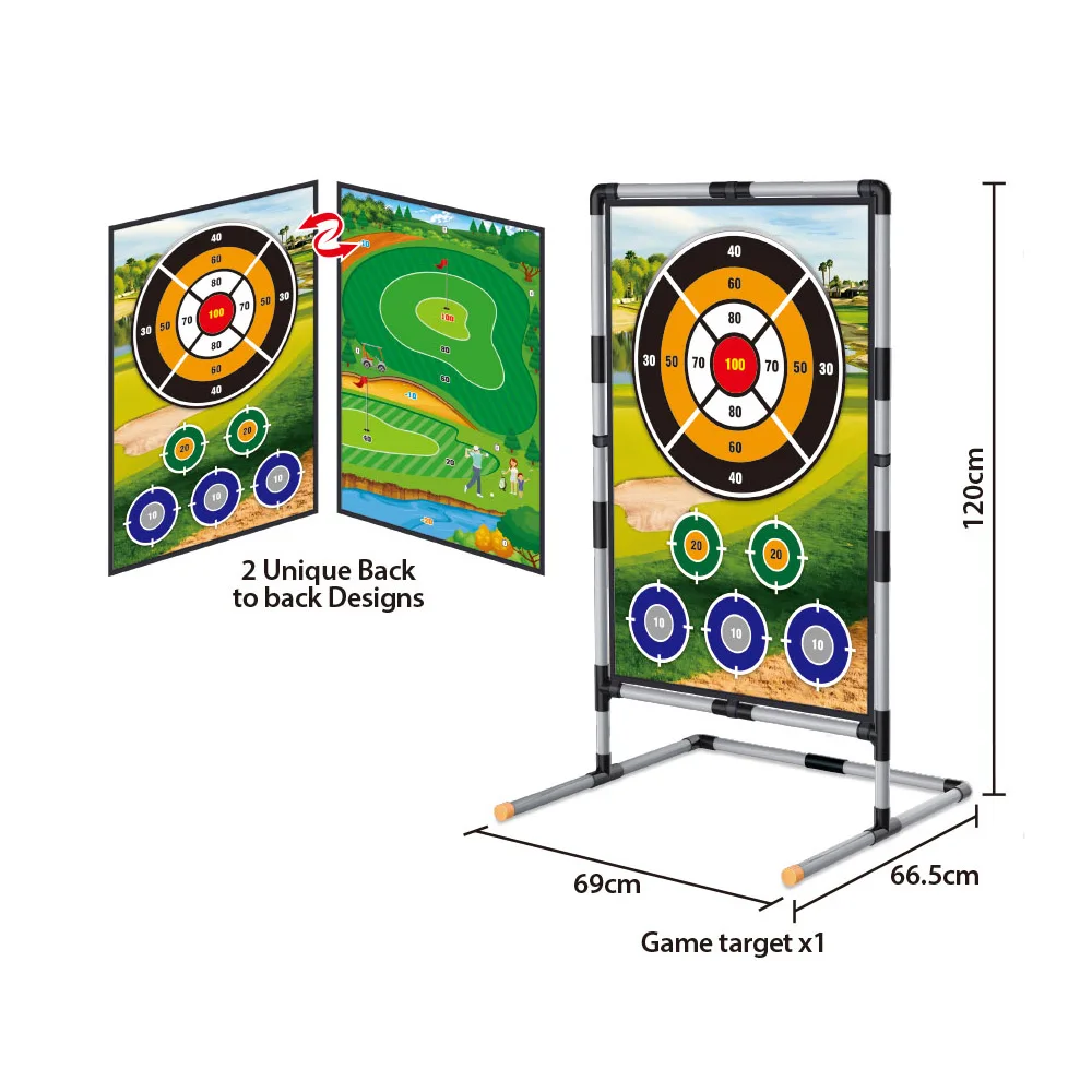 Double-sided Bow and Arrow Golf Set With Sticker Target Dart Board Play Indoor and Outdoor Sports Toys Game Set Toys Gift