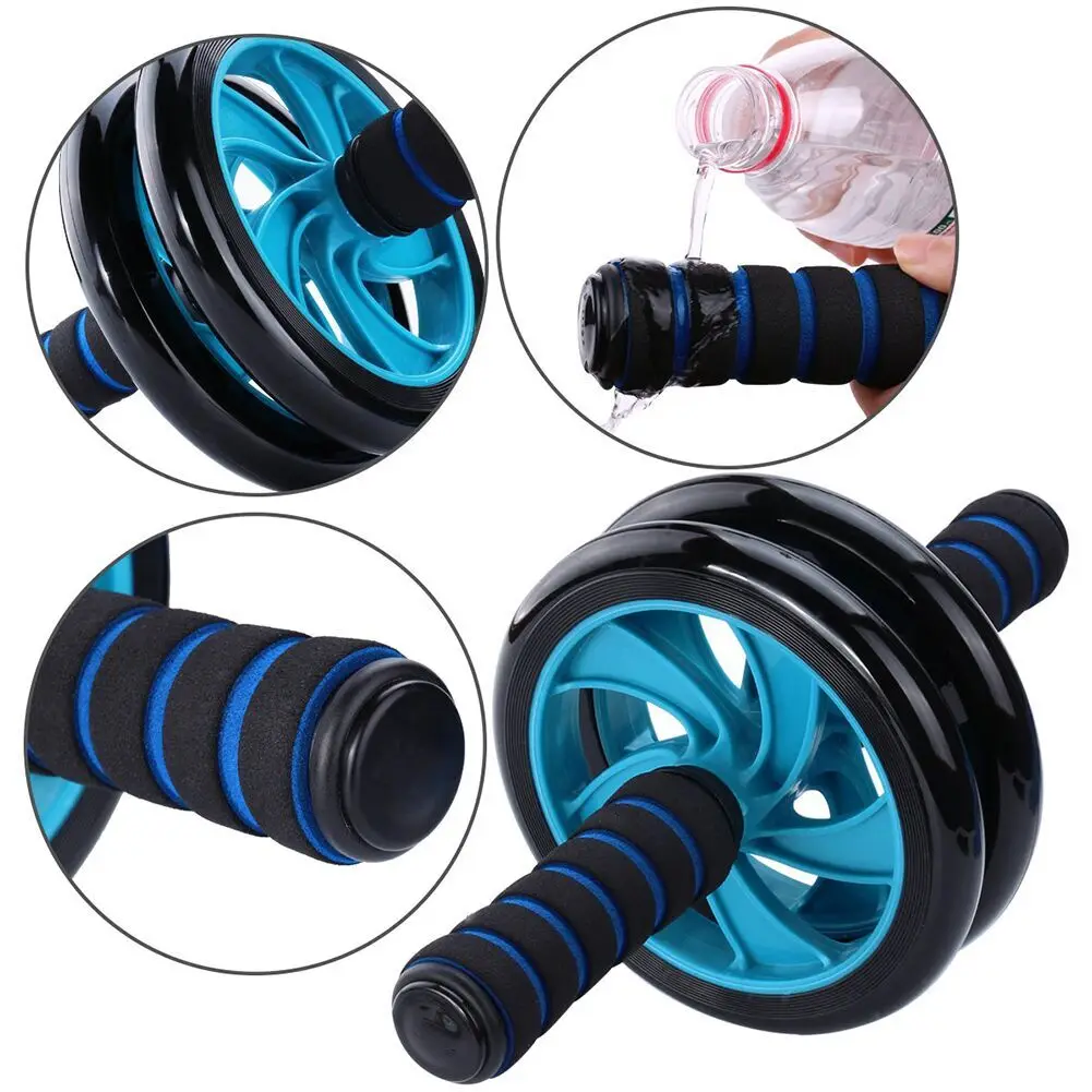 Factory Outlet Professional Fitness 4 In 1 Abdominal Wheel Custom Abs Roller Push Up Bar Hand Grip With Knee Pads