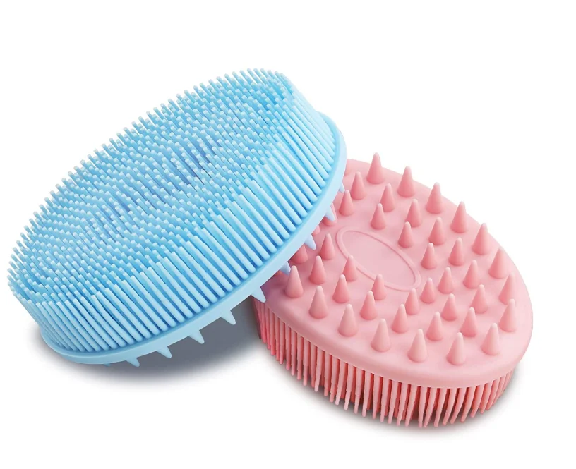 
To lose weight 2pcs Silicone body scrubber Silicone loofah Bath sponges for bathing Easy to Clean Lathers Well brush 
